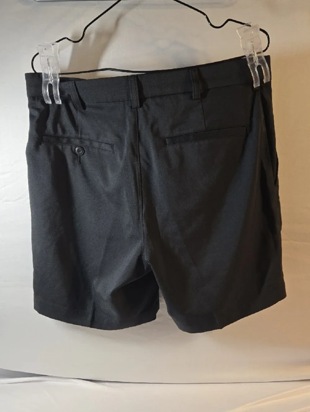 Roundtree & Yorke Men's Black Flat Front Shorts
